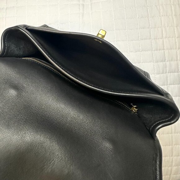 Coach Vintage 1998 Court Bag Black Gold HUNGARY 9870 Hang Tag Crossbody Strap - Picture 13 of 15